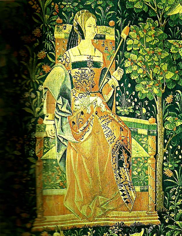 unknow artist tapestry of courtly life